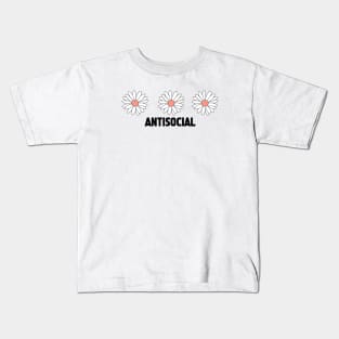 antisocial flower Kids T-Shirt